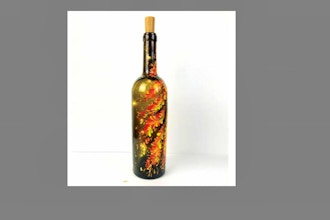 Paint Nite: Fall Branch Wine Bottle with Fairy Lights